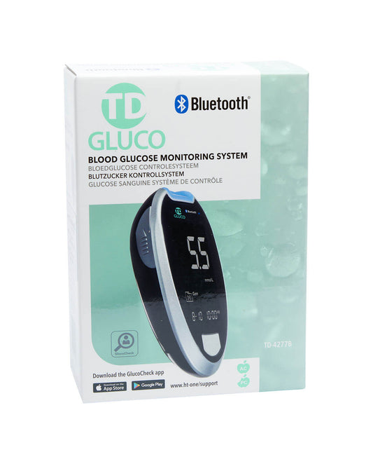 Ht One TD Bluetooth Glucosemeter Startpakket – Nauwkeurige Metingen met Slimme Bluetooth Koppeling