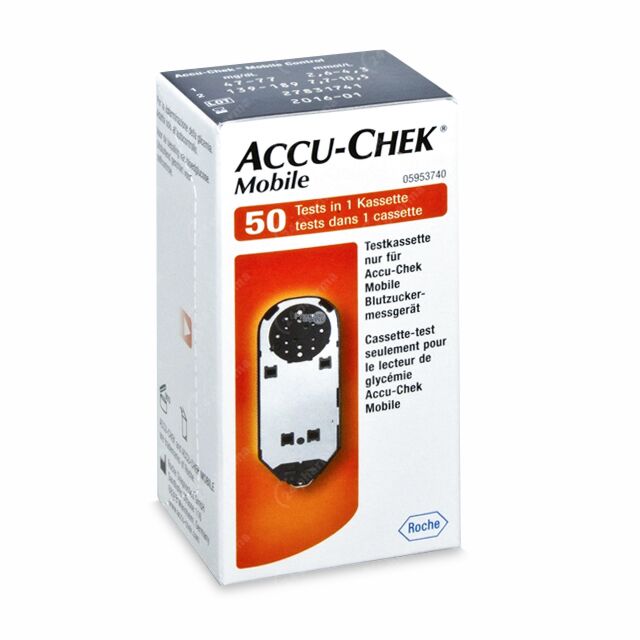 Accu-Chek Mobile Testcassette 50 stuks – Innovatieve Testcassette voor Eenvoudige Bloedsuikermeting