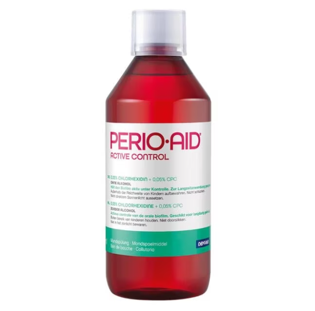 PERIO•AID Active Control Mondspoeling 500ml – Langdurige Ondersteuning bij Mondhygiëne en Tandvleesproblemen