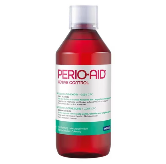 PERIO•AID Active Control Mondspoeling 500ml – Langdurige Ondersteuning bij Mondhygiëne en Tandvleesproblemen