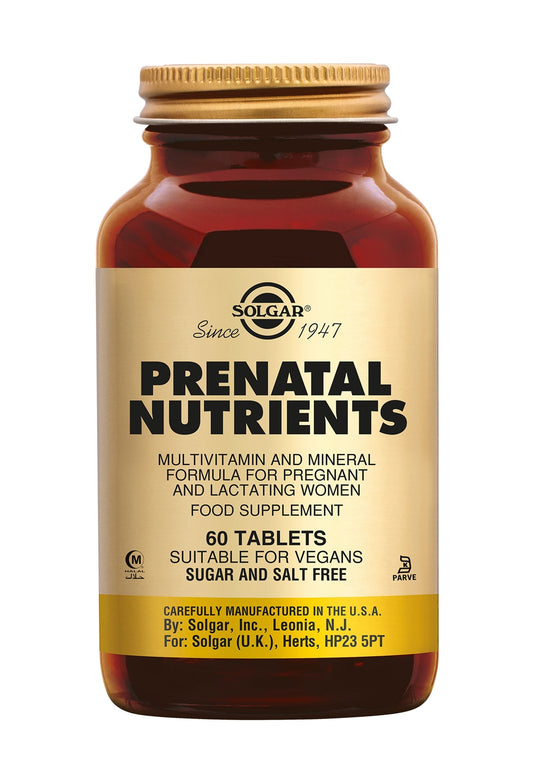 Solgar Prenatal Nutrients – Complete Voedingsondersteuning voor Zwangerschap en Borstvoeding