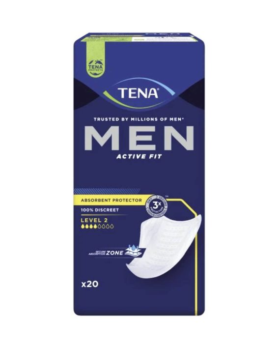 TENA Men Active Fit Level 2 – Discrete Bescherming tegen Matig Urineverlies
