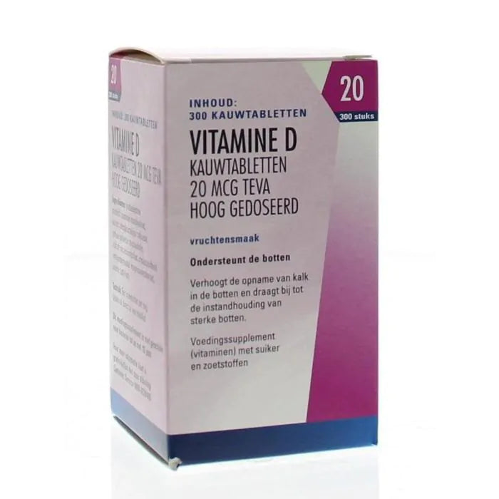 Vitamine D Teva Tablet 20mcg 800ie